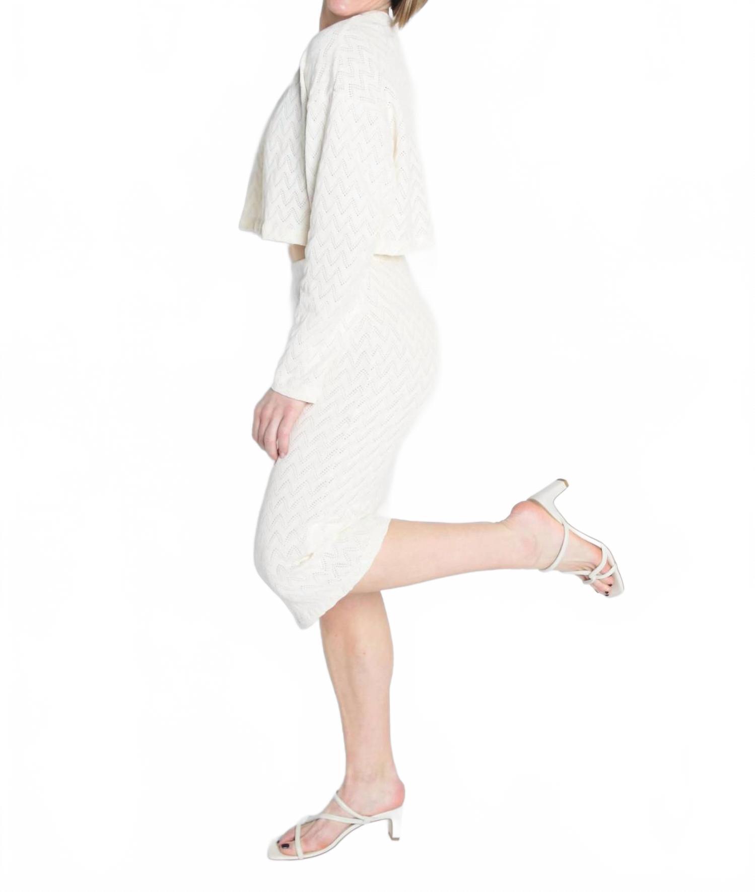 New Cossac Crochet Midi Skirt In Ecru — image 3 of 3